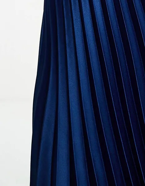 Темно-синяя плиссированная мини-юбка Closet London Petite