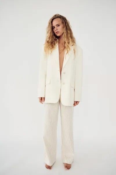 Пиджак оверсайз ZARA, экрю