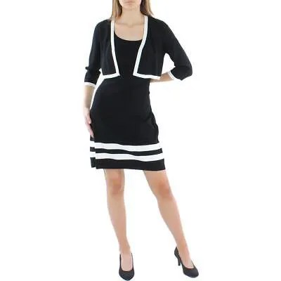 Женское черно-белое повседневное платье без рукавов Lauren Ralph Lauren Petites PL BHFO 7609