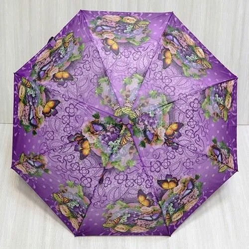 Смарт-зонт Crystel Eden, зеленый, фиолетовый