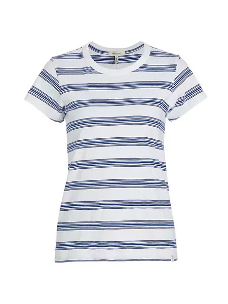 Полосатая футболка The Slub Rag & Bone, цвет white blue stripe