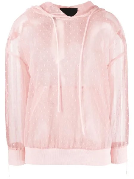 RED Valentino сетчатое худи в горох