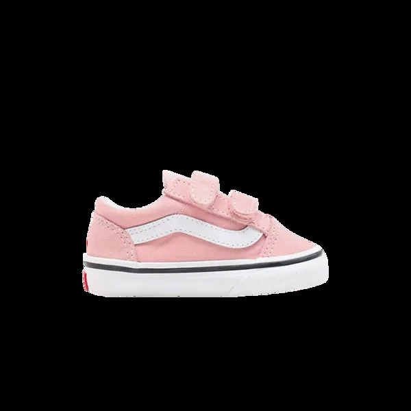 Кроссовки Old Skool Velcro Toddler Vans, розовый