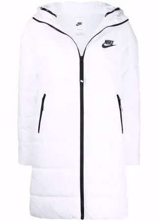Nike парка с капюшоном и принтом Swoosh