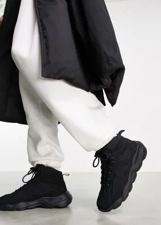 Черные кроссовки на толстой подошве ASOS DESIGN-Черный цвет