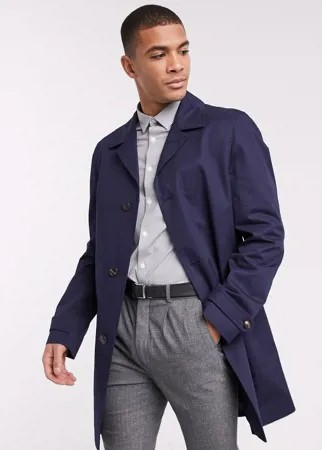 Хлопковое пальто Tommy Hilfiger-Темно-синий