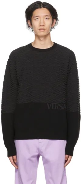 Черный свитер La Greca Versace