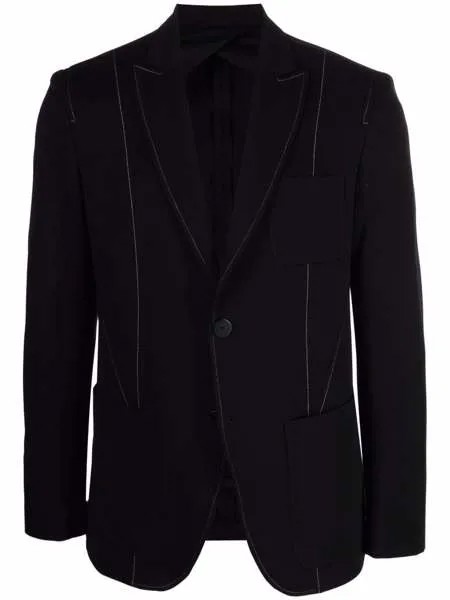 Neil Barrett однобортный пиджак с контрастной строчкой