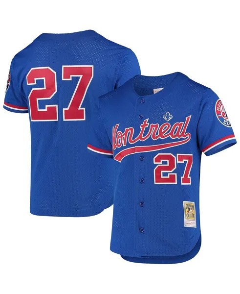 Мужская футболка vladimir guerrero blue montreal expos 1997 cooperstown collection mesh batting practice jersey Mitchell & Ness, синий