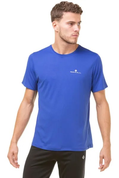 Мужская синяя футболка для бега Core с короткими рукавами Ronhill, синий