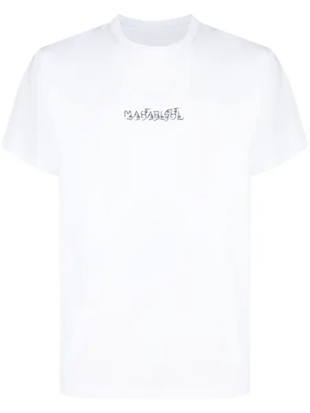 Maharishi футболка из органического хлопка с логотипом, белый