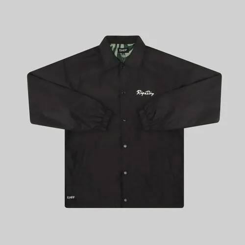 Куртка-рубашка RIPNDIP, демисезон/лето, силуэт прямой, размер XL, черный