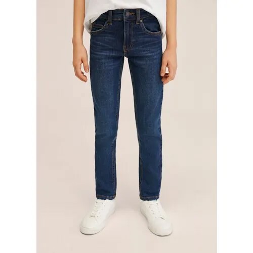 Джинсы  MANGO Slim, размер 152, синий
