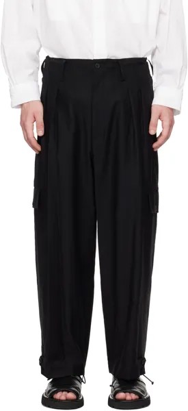 Черные брюки карго со складками Yohji Yamamoto