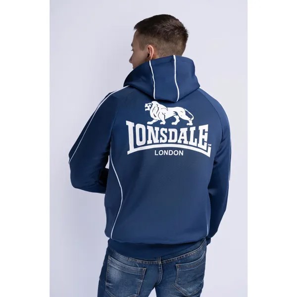 LONSDALE Мужская спортивная куртка с капюшоном стандартного кроя ACHAVANICH, цвет blau