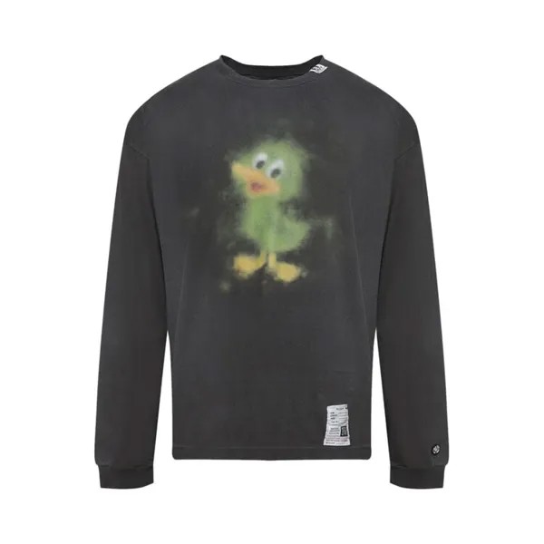 Футболка Maison Mihara Yasuhiro Distressed Long-Sleeve Tee, черный