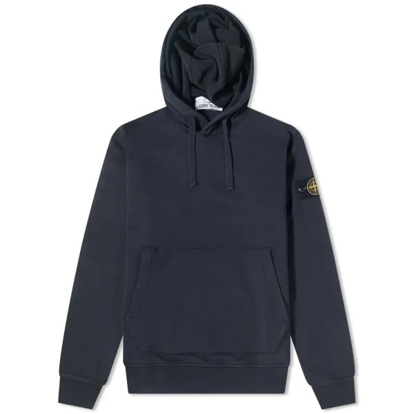 Толстовка Popover Stone Island, окрашенная в одежде, синий