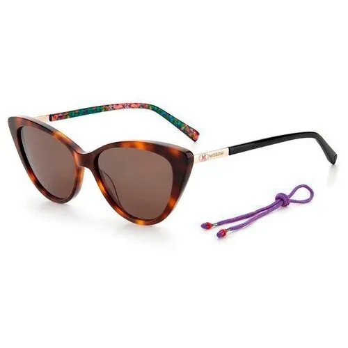 Солнцезащитные очки M Missoni, прямоугольные, оправа: пластик, для женщин, коричневый