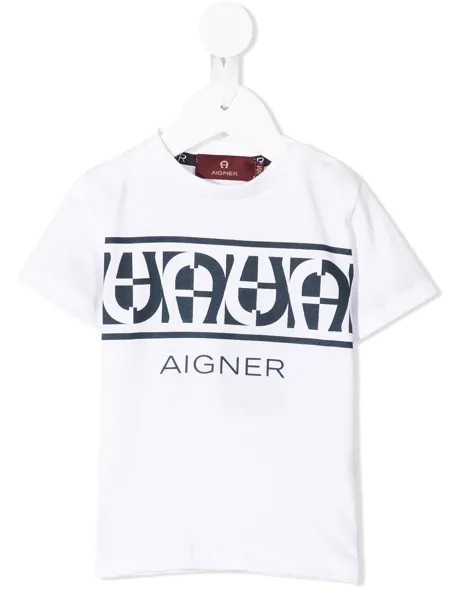 Aigner Kids футболка с логотипом