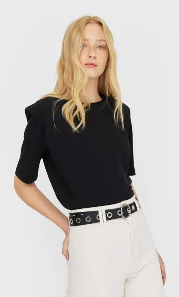 Stradivarius Ремень С Люверсами Черный 70