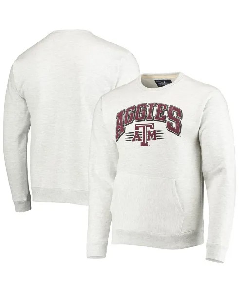 Мужская серая меланжевая толстовка с карманом texas a&m aggies upperclassman pocket pullover League Collegiate Wear, мульти