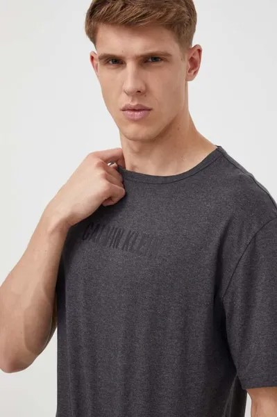 Хлопковая футболка для отдыха Calvin Klein Underwear, серый