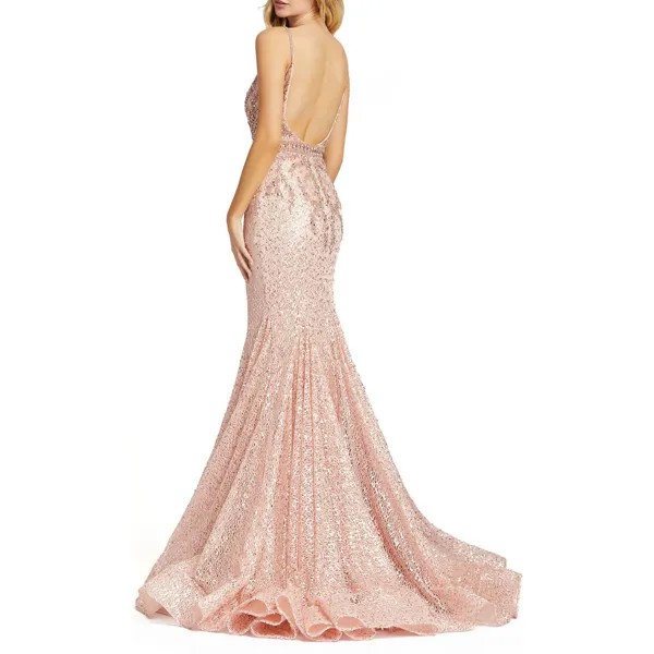 Женское вечернее платье макси с украшением Mac Duggal, цвет Blush