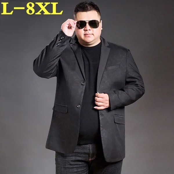 8XL размера плюс 2020 Новое поступление 7XL брендовая одежда Весна и осень костюм мужской модный мужской костюм повседневный мужской блейзер