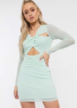 Облегающее платье мини Parallel Lines-Зеленый цвет