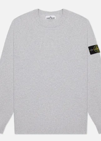 Мужской свитер Stone Island Crew Neck Light Raw Cotton, цвет серый, размер XL