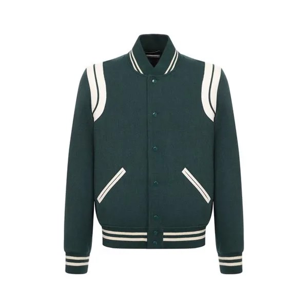 Шерстяной бомбер Saint Laurent