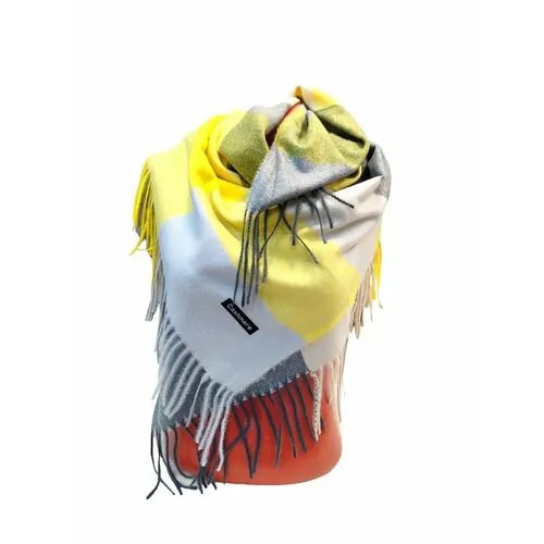 Платок Cashmere, желтый, серый