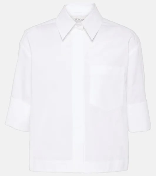 Рубашка из хлопкового поплина Sportmax, белый