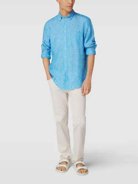 Повседневная рубашка с воротником на пуговицах Christian Berg, аква синий