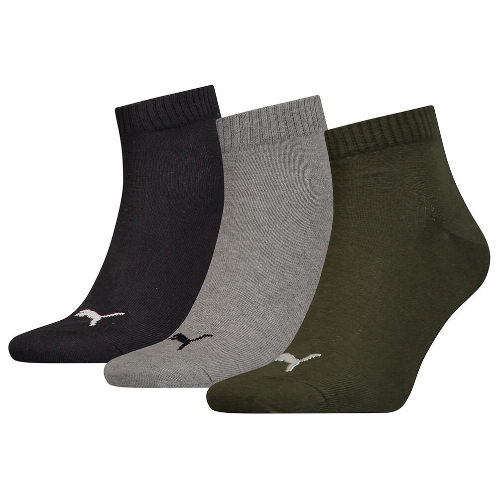Носки Puma Plain Quarter short 3 шт, разноцветный