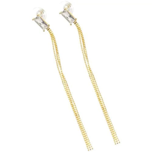 Серьги цепочки WowMan Jewelry, золотой