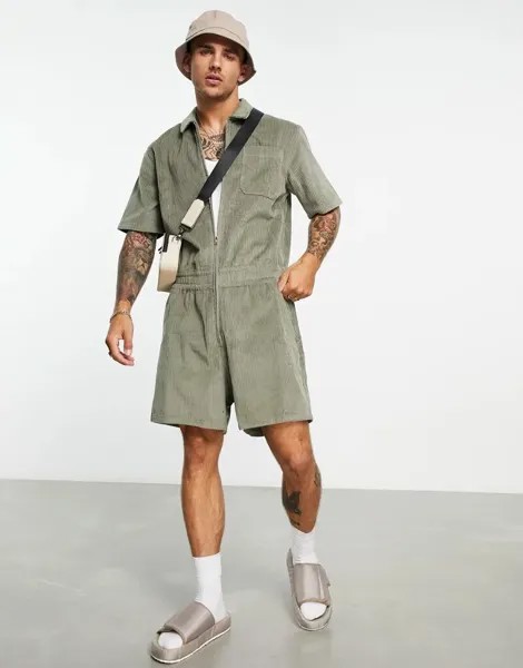 Комбинезон цвета хаки ASOS