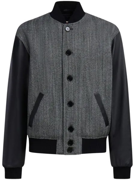 Бомбер с тисненым логотипом Marni, черный