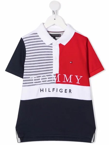 Tommy Hilfiger Junior рубашка поло с вышитым логотипом