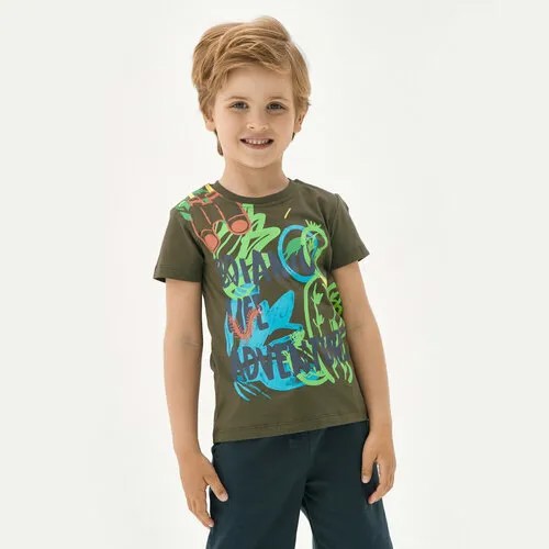 Футболка Kogankids, размер 98 / 3 года, хаки