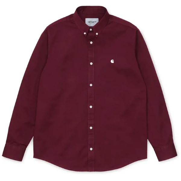 Рубашка CARHARTT WIP L/S Madison Shirt BORDEAUX / WAX