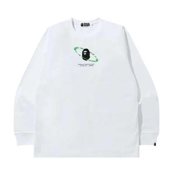 Лонгслив BAPE Universe Ape Loose Fit Long-Sleeve Tee 'White', белый