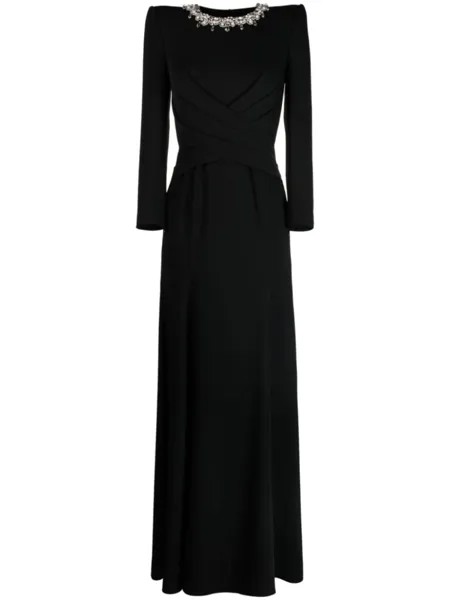 Вечернее платье Plaza с кристаллами Jenny Packham, черный