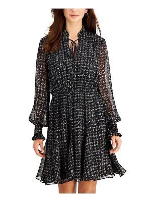 Женское черное платье с длинными рукавами и расклешенным силуэтом TAYLOR Petites 14P
