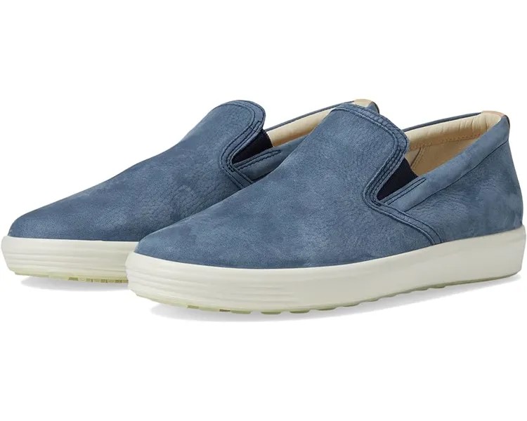 Кроссовки ECCO Soft 7 Casual Slip-On Sneaker, цвет Marine/Powder