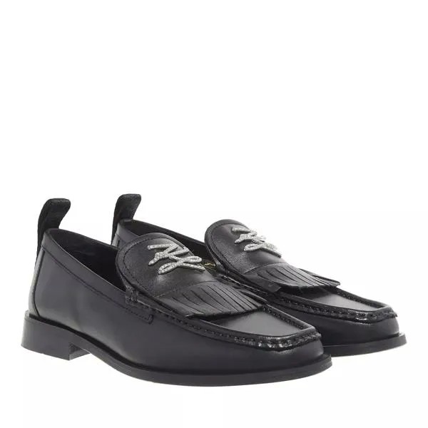 Лоферы mokassino ii brooch kiltie loafer black Karl Lagerfeld, черный