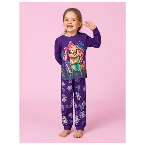 Пижама MF, размер 98, фиолетовый