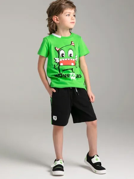Комплект для мальчика: футболка, шорты PlayToday, Зеленый