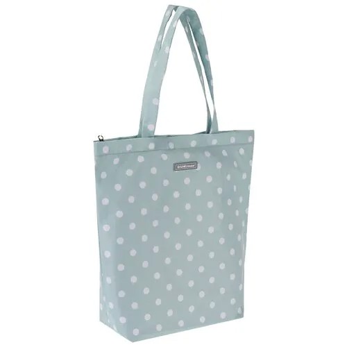Сумка-шоппер, ErichKrause Dots in Mint, на молнии, 14L