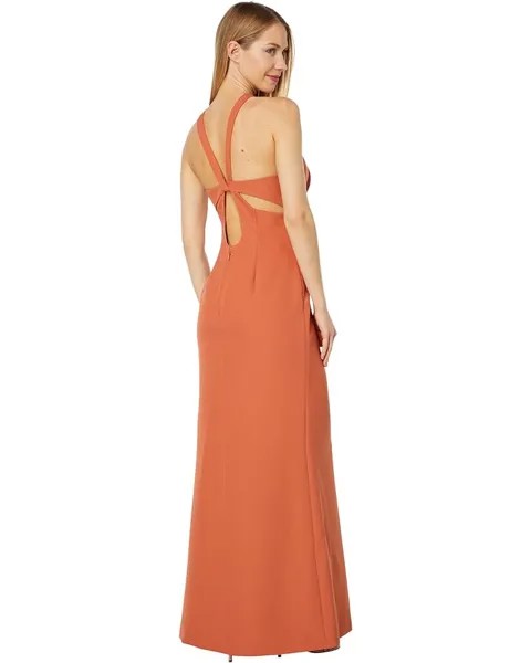 Платье BCBGMAXAZRIA Cross Neck Evening Gown, цвет Aragon